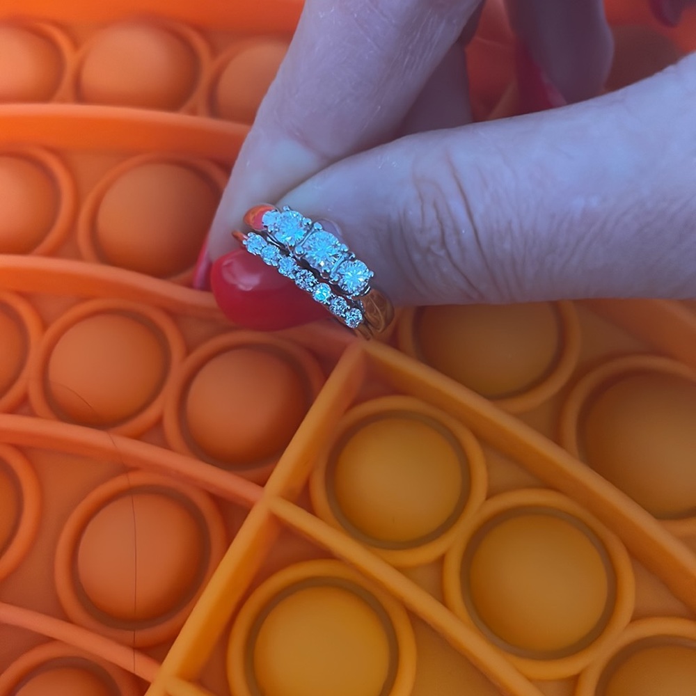 Double Ring - Engagement Ring - image 1